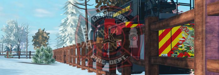 Grandview Fire & Rescue engine on scene in the snow